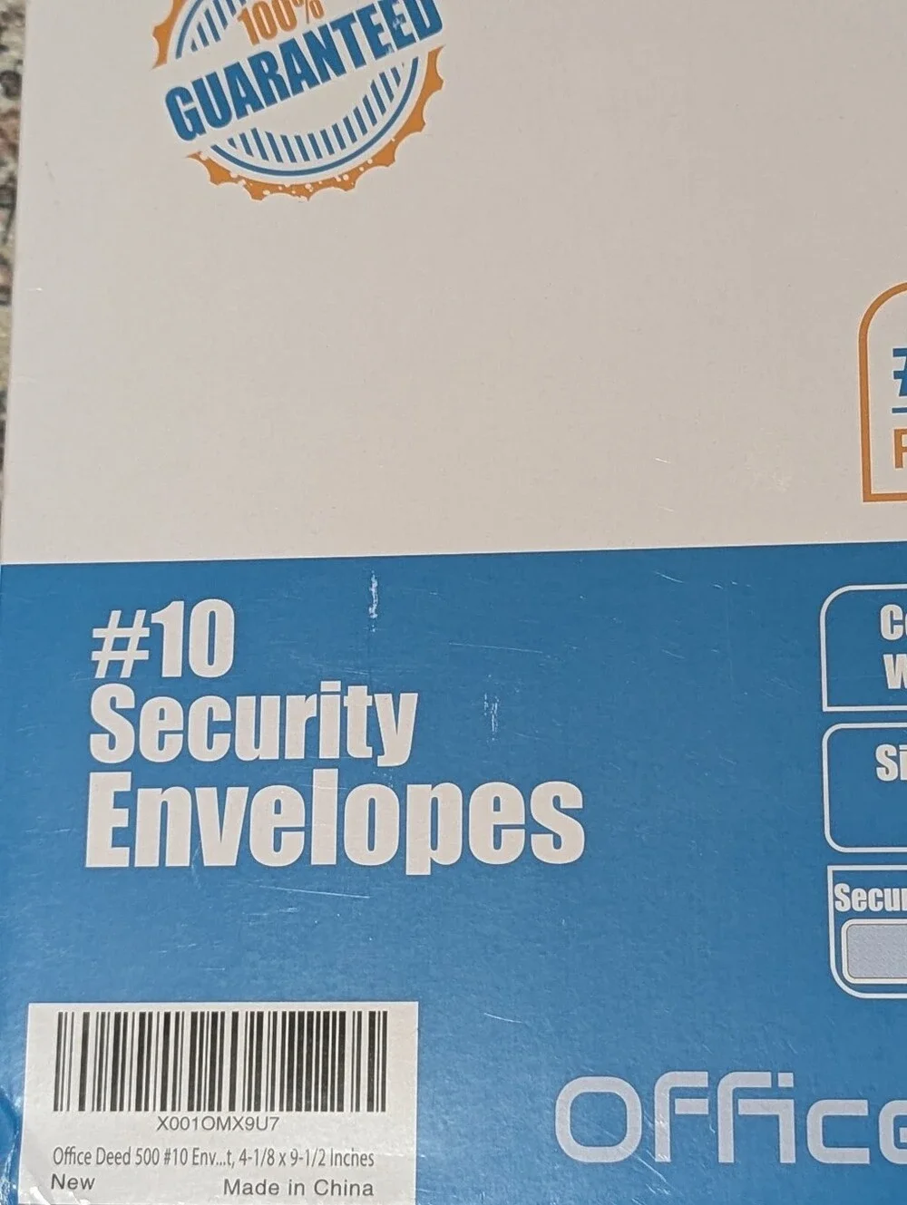 500 Office Deed #10 Security Left Window Envelopes 4 1/8